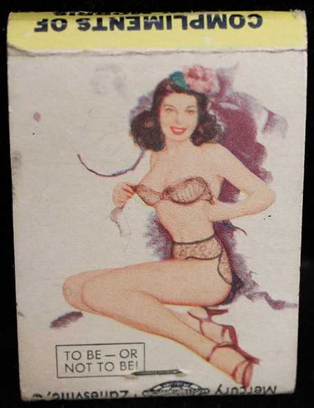 Great 1950's Frank's Riders Harley Davidson Pin-up Matchbook from Portsmouth, NH