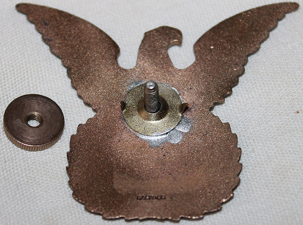 Scarce WWII American Red Cross Officer Hat Badge Maker Marked by Balfour