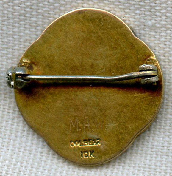 UNIDENTIFIED 1940s "TS" School of Practical Nursing Pin in 10K