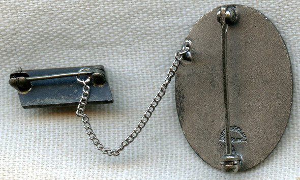 1940s Sterling Beverly Hospital Volunteer Service Pin by Dieges & Clust