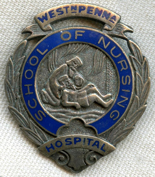 Vintage Sterling Silver Western PA Hospital (Pittsburgh) School of Nursing Graduation Badge