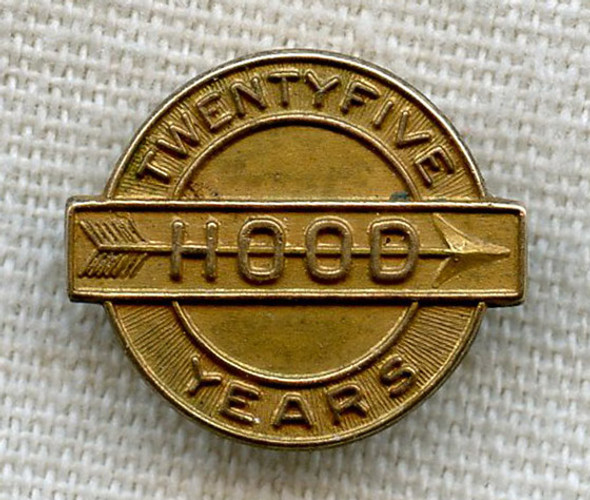 1946 Named 14K Gold 25 Years of Service Pin from Hood Rubber Company 2.51 Grams