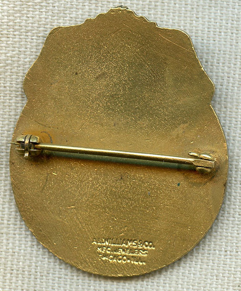 Gorgeous Early 1930's Sandusky Cement Co. Safety Committee Member Badge - aka Medusa Portland Cement