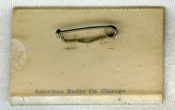 1938 Chicago International Air Show Exhibitor Badge of M.K. Hutchinson, USCG Exhibit