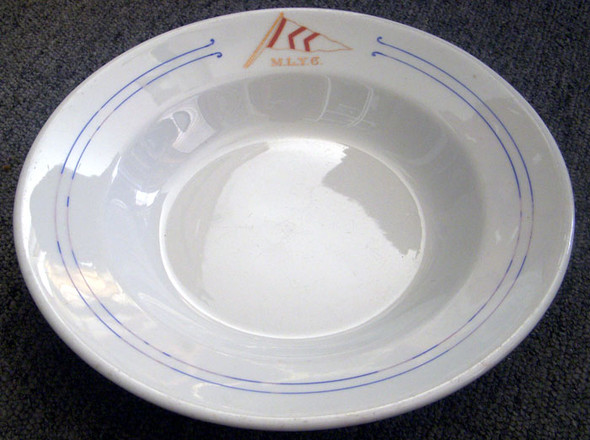 Circa 1908 Moosehead Lake Yacht Club (MLYC, Greenville, Maine) Soup Bowl by Onondaga