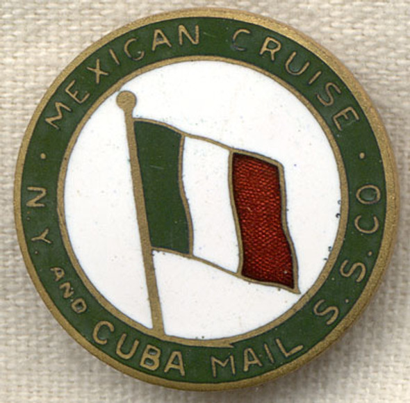 ca 1900 New York & Cuba Mail Steamship Company aka Ward Line Mexican Cruise Pin