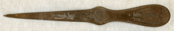Ca. 1930 Savannah Line Steamship City of Birmingham Advertising Copper Letter Opener