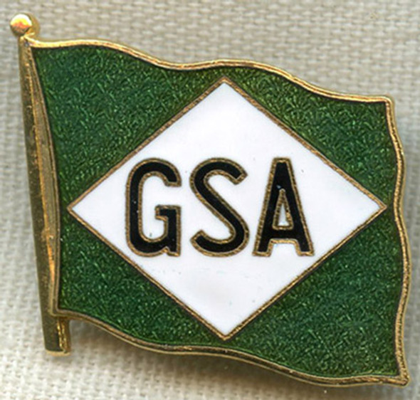 1950s Gulf & South American Steamship Lines Collar Badge by Gemsco