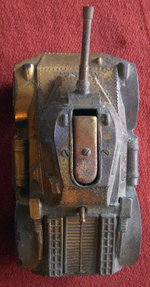 Circa 1950 WWII US Army Armored Car or Tank Figural Table Lighter Made in Japan