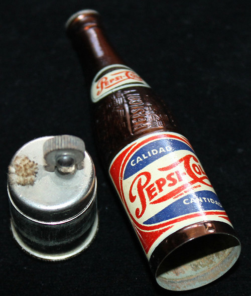 Stunning 1950's Pepsi-Cola Bottle Shaped Lighter in Minty Condition!