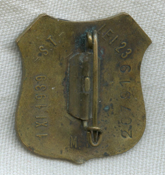 Numbered Early WWII (Ca 1939) Romanian Iron Guard Enameled Badge