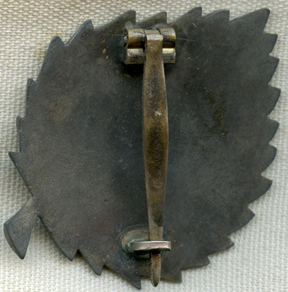 Rare WWII German-Made Croatian Legion Badge in Silvered & Painted Zinc