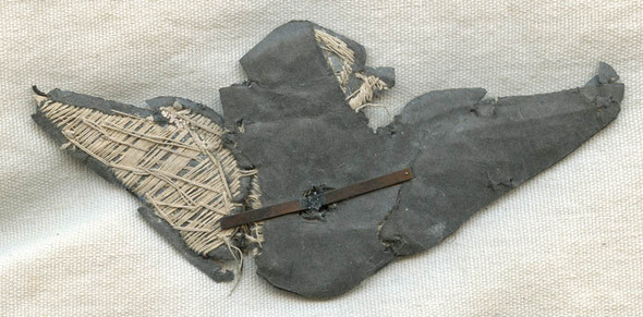 Rare But Rough WWII Bulgarian Air Force Officer's Hat Badge in Bullion & Enamel