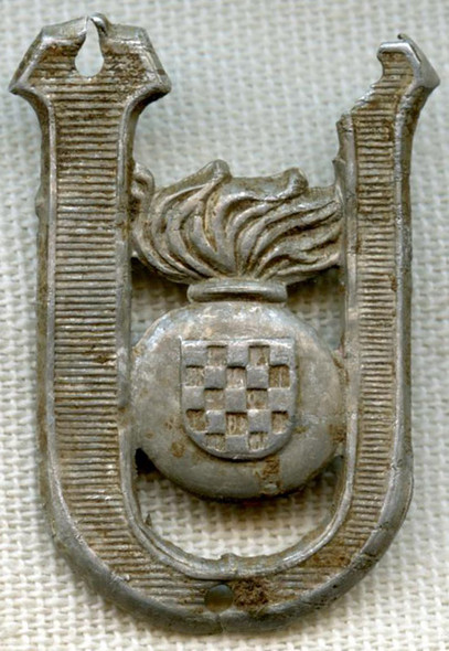 WWII Croatian Ustasha Enlisted Man Cap Insigna