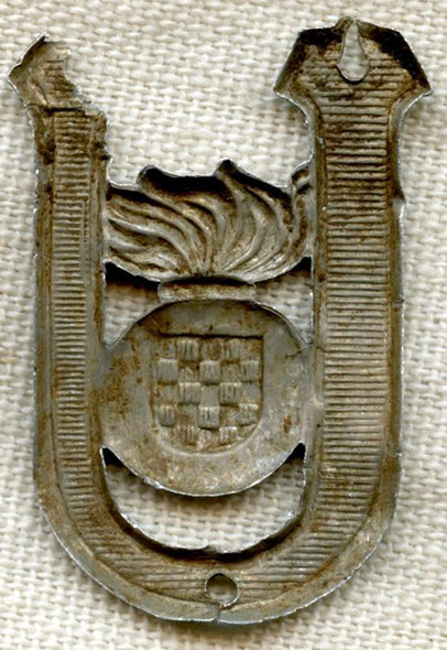 WWII Croatian Ustasha Enlisted Man Cap Insigna