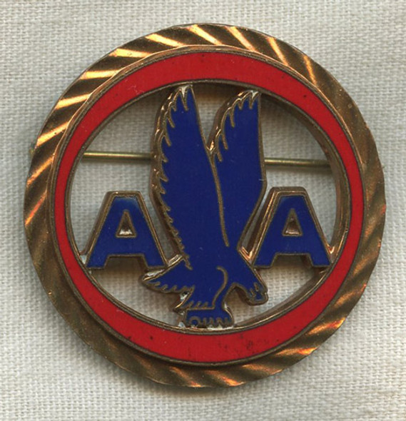 Late 1960s American Airlines Flight Attendant Hat Badge Cut-Out Type