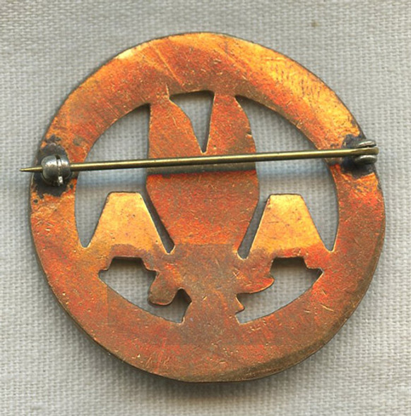 Late 1960s American Airlines Flight Attendant Hat Badge Cut-Out Type