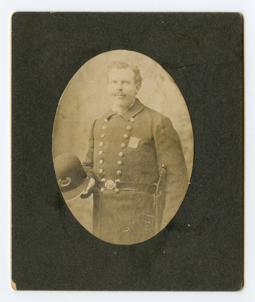 1890s New York City Policeman Photo with "Potsey" Badge