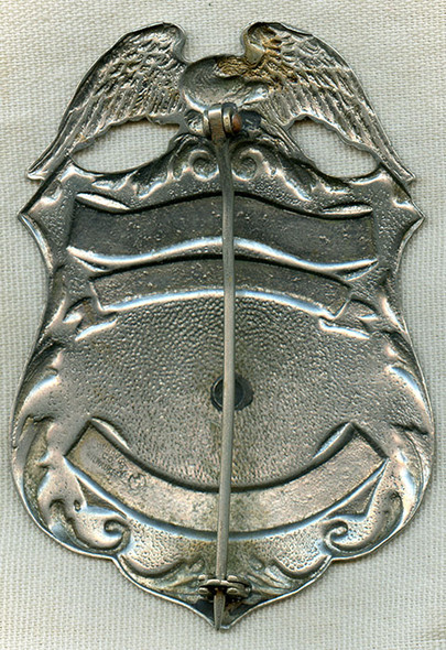 Beautiful Huge 1910's - 20's Sheboygan, WI Police Sergeant Badge #2 by Schwaab S&S Co. Milwaukee