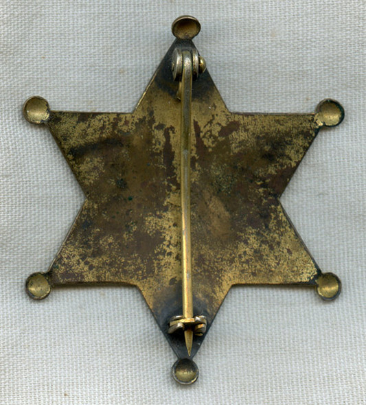 Circa 1940s Santa Barbara Co, California Deputy Sheriff Badge by LA Stamp & Stationery