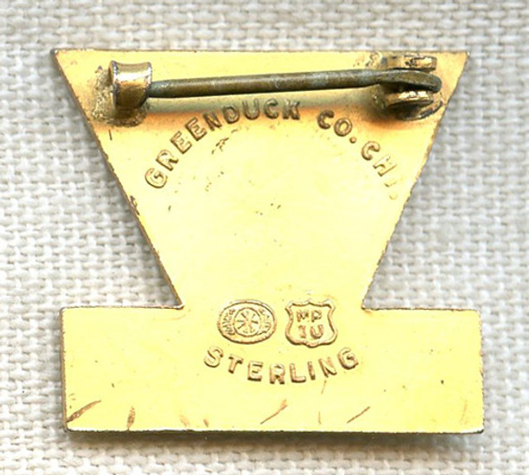 Ca. Late 1930s War Finance Corporation (WFC) US Treasury Department Sterling Lapel Pin