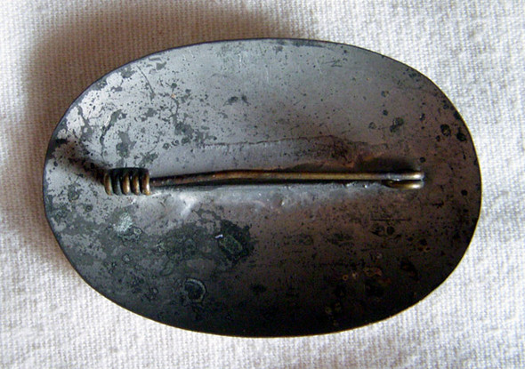 Circa 1880's Handmade "Stock" Oval Police Badge from New England