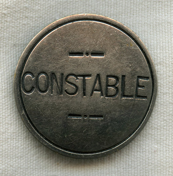 Nice Old Ca 1900s-1910s "Stock" Round Constable Badge