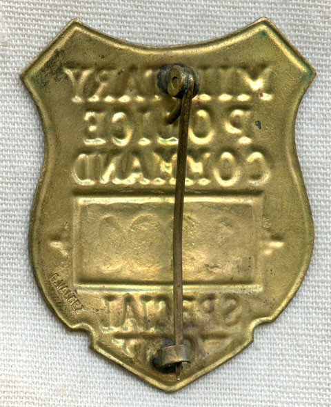 Rare Late 1930s US Army Philippine Constabulary (Military Police Command) Special Agent Badge