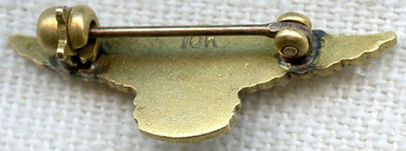 1940s Eastern Airlines 10K Gold 10 Years of Service Lapel Pin