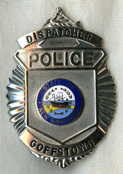 Ca. 1970's - 1980's Police Dispatcher Badge from Goffstown, NH
