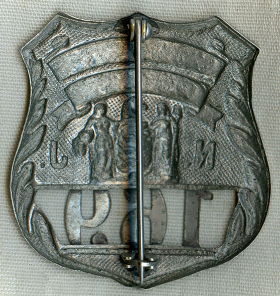 Nice, Probably 1st Issue, ca 1925, Union City, New Jersey Police Badge #169