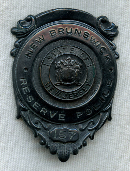 WWI New Brunswick, New Jersey Reserve Police Badge