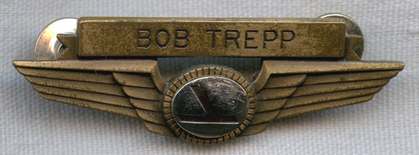 1970s Eastern Airlines Employee ID Badge Wing