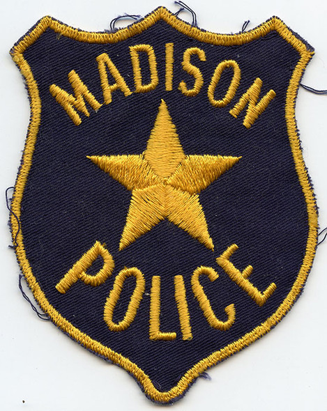 1950s Madison, Florida Police Department Shoulder Patch. Lightly Used.