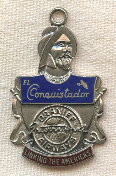 Braniff International Airways "El Conquistador" Sterling Pendant