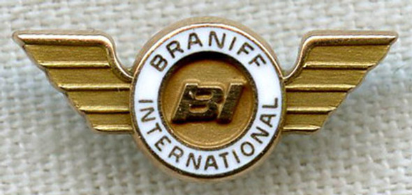 1960s Braniff International Airways 10K Service Lapel Pin