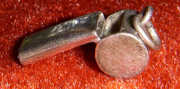 Cool Vintage 1940s - 1950s Police Whistle Charm in Sterling Silver