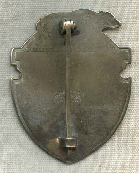 Ca 1915 Los Angeles County CA Deputy Sheriff "Bear Top" Badge by Chipron