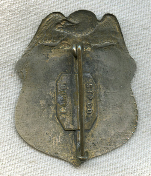 Very Rare & Early Santa Barbara County, CA Deputy Sheriff Badge with Early Maker Mark