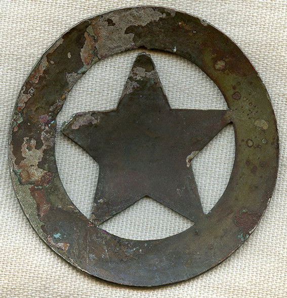 Great ca 1900 Old West EXCAVATED Circle Star Deputy Sheriff Badge NSDB Nevada