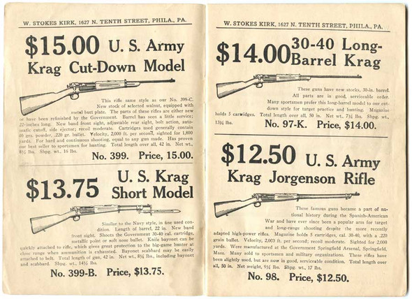 1920s W. Stokes Kirk of Philadelphia Catalog of Weapons, Army & Navy Surplus Clothing & Accoutrement