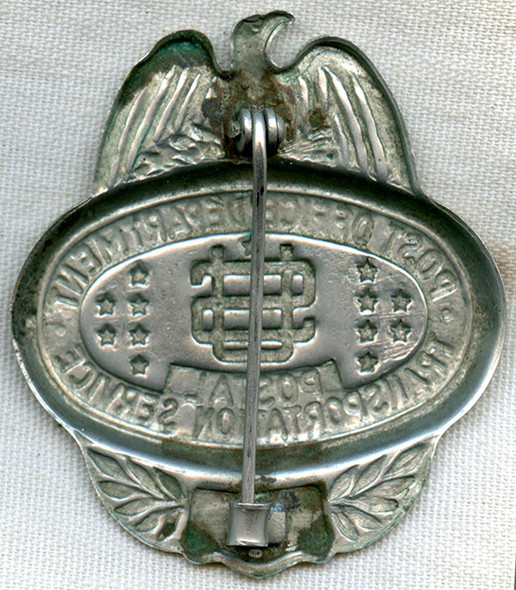 1950's US Post Office Department Postal Transport Service Clerk Badge #'d 92871