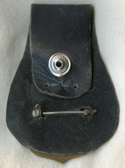 1950's Orlando, Florida Postal Employee or Clerk Badge #198 on Leather Hanger