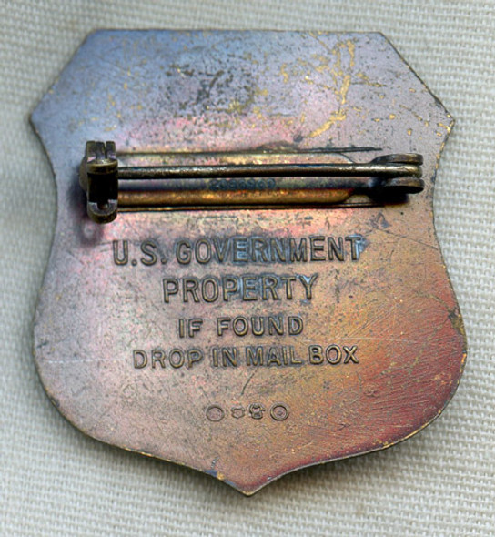 1950's Spokane, Washington US Post Office Employee or Clerk Badge #242