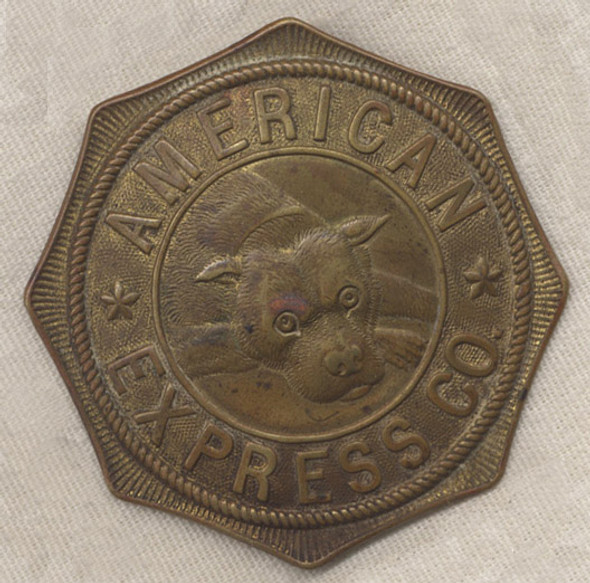 Extremely Rare 1870s American Express Co. Messenger Badge
