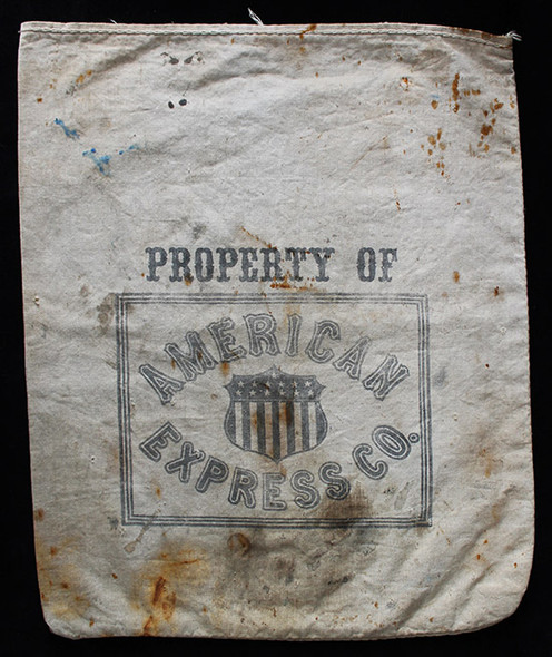 Great Vintage 1870's - 1880's American Express Co. Coin or Money Bag
