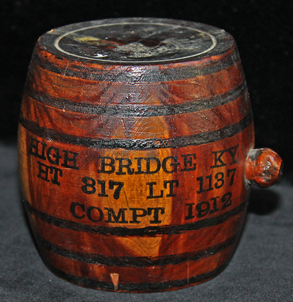 Rare, Early 1910's Folk-Art Souvenir from High Bridge, Kentucky. First Cantilever Bridge in the U.S.
