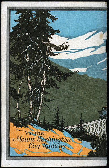 Wonderful 1920's Mt. Washington Railway Co. (B&MRR) Travel Brochure showing the Cog Railway