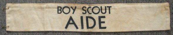 Rare 1920's - 1930's Boy Scout (BS of A) Aide Arm Band from Exposition or Fair