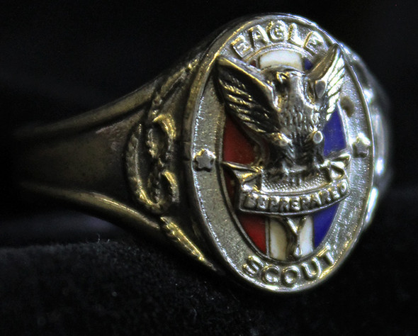 Scarce 1930's Boy Scouts of America (BSA) Eagle Scout Ring Type 1-D